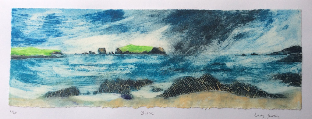 Bosta Collagraph Print