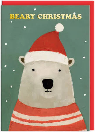 Festive Polar Bear Christmas Card