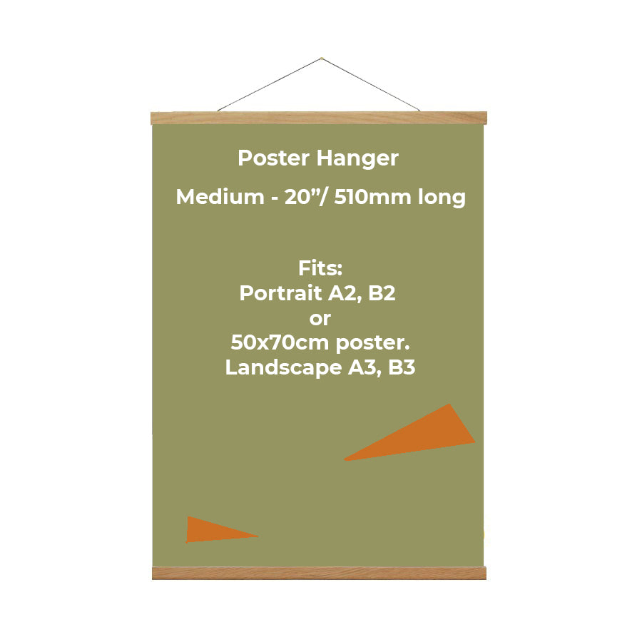 50cm Oak Poster Hanger