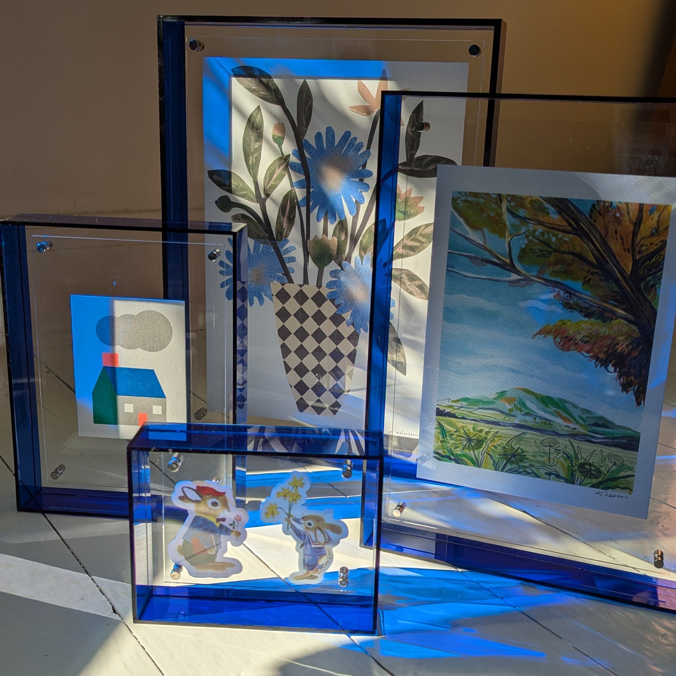 Small Blue Acrylic Frame