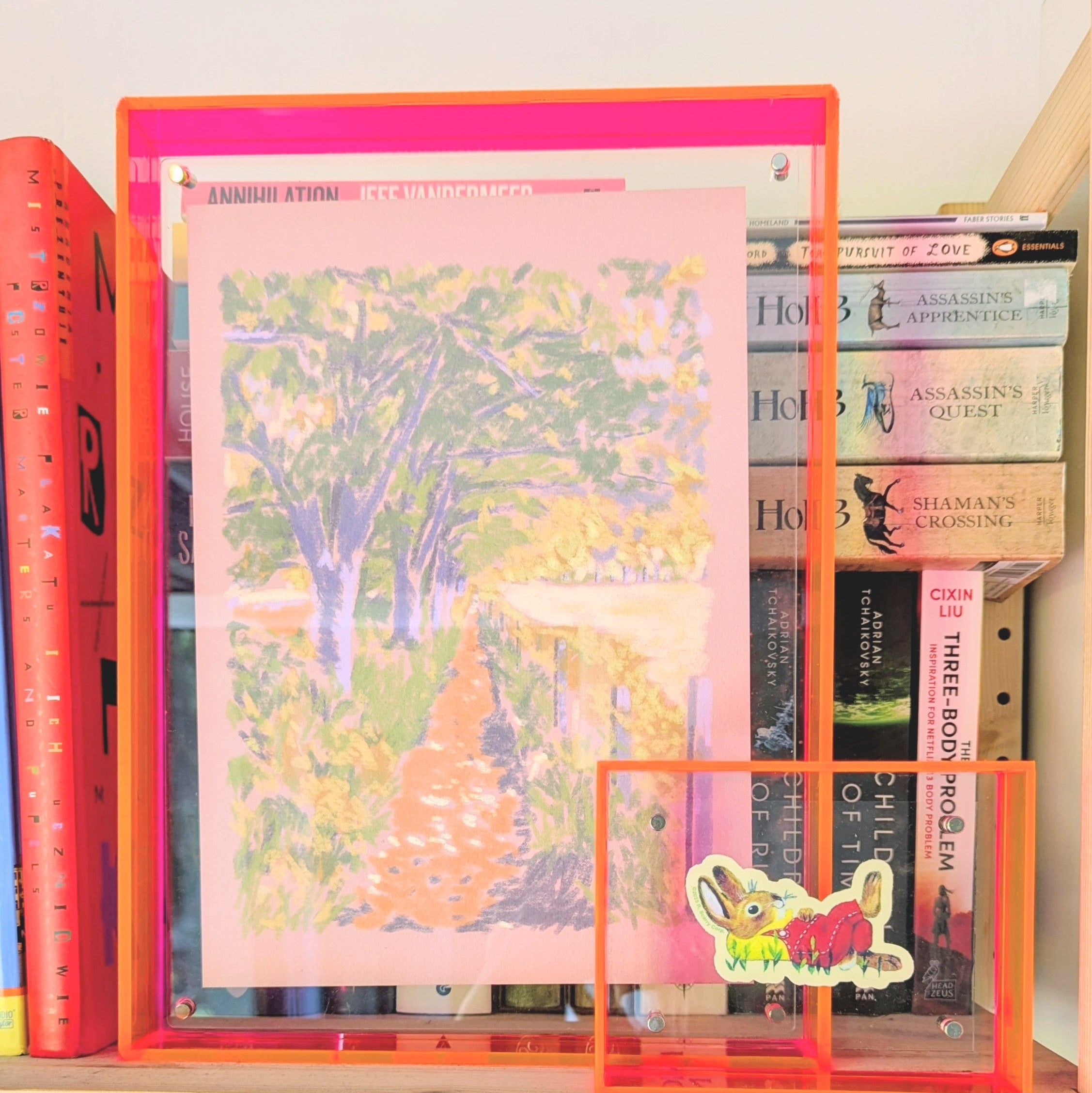 Large Pink Acrylic Frame (Rounded Corners)
