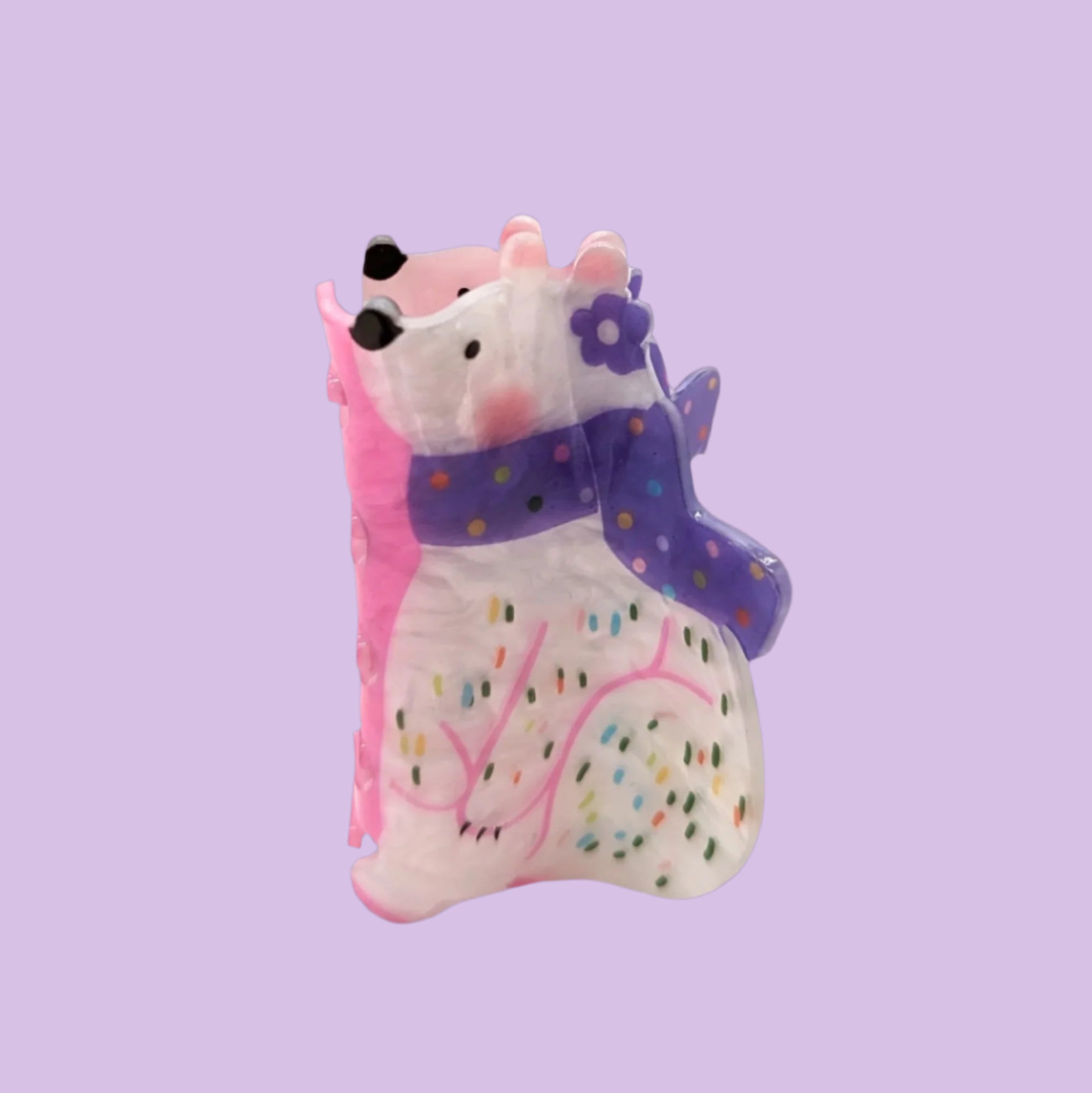 Polar Bear Hair Clip
