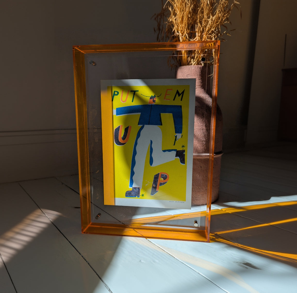 Medium Orange Acrylic Frame