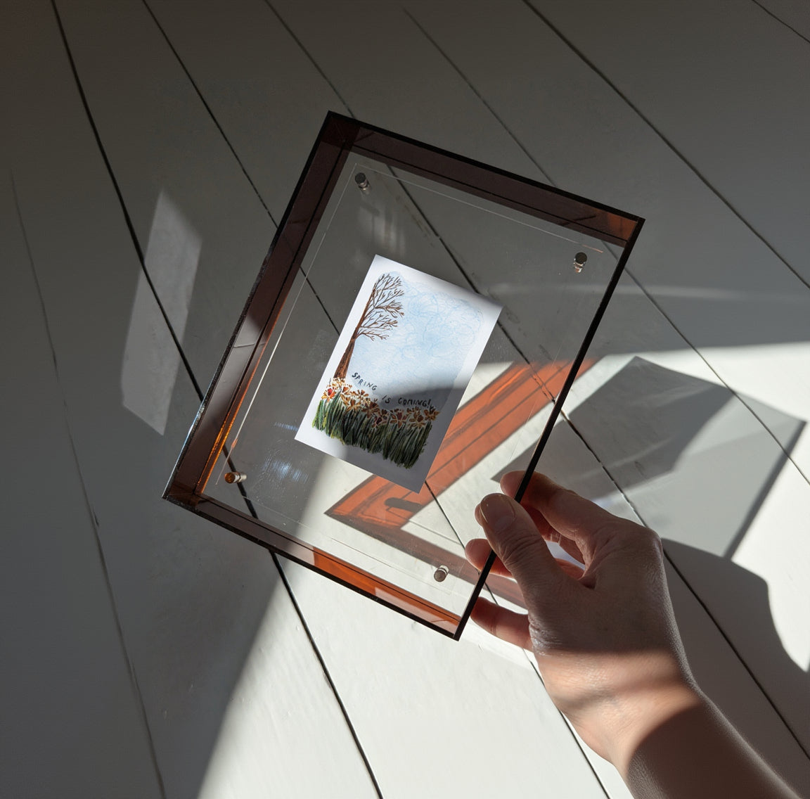 Small Amber Acrylic Frame