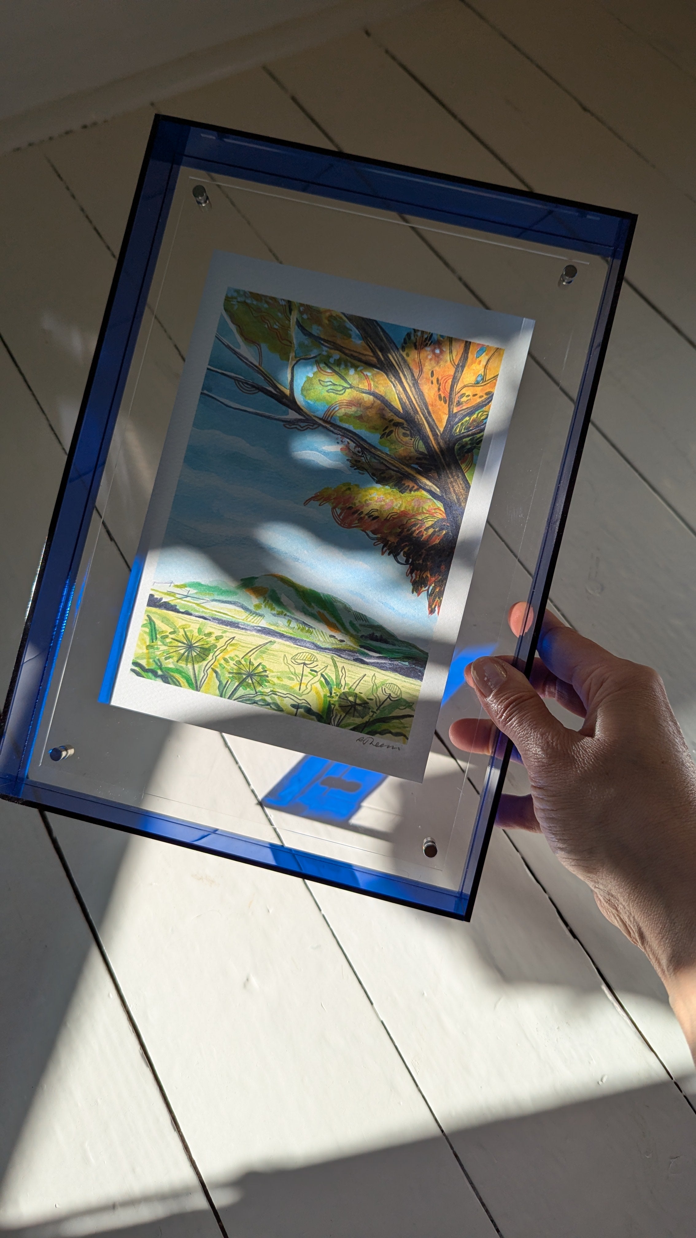 Medium Blue Acrylic Frame