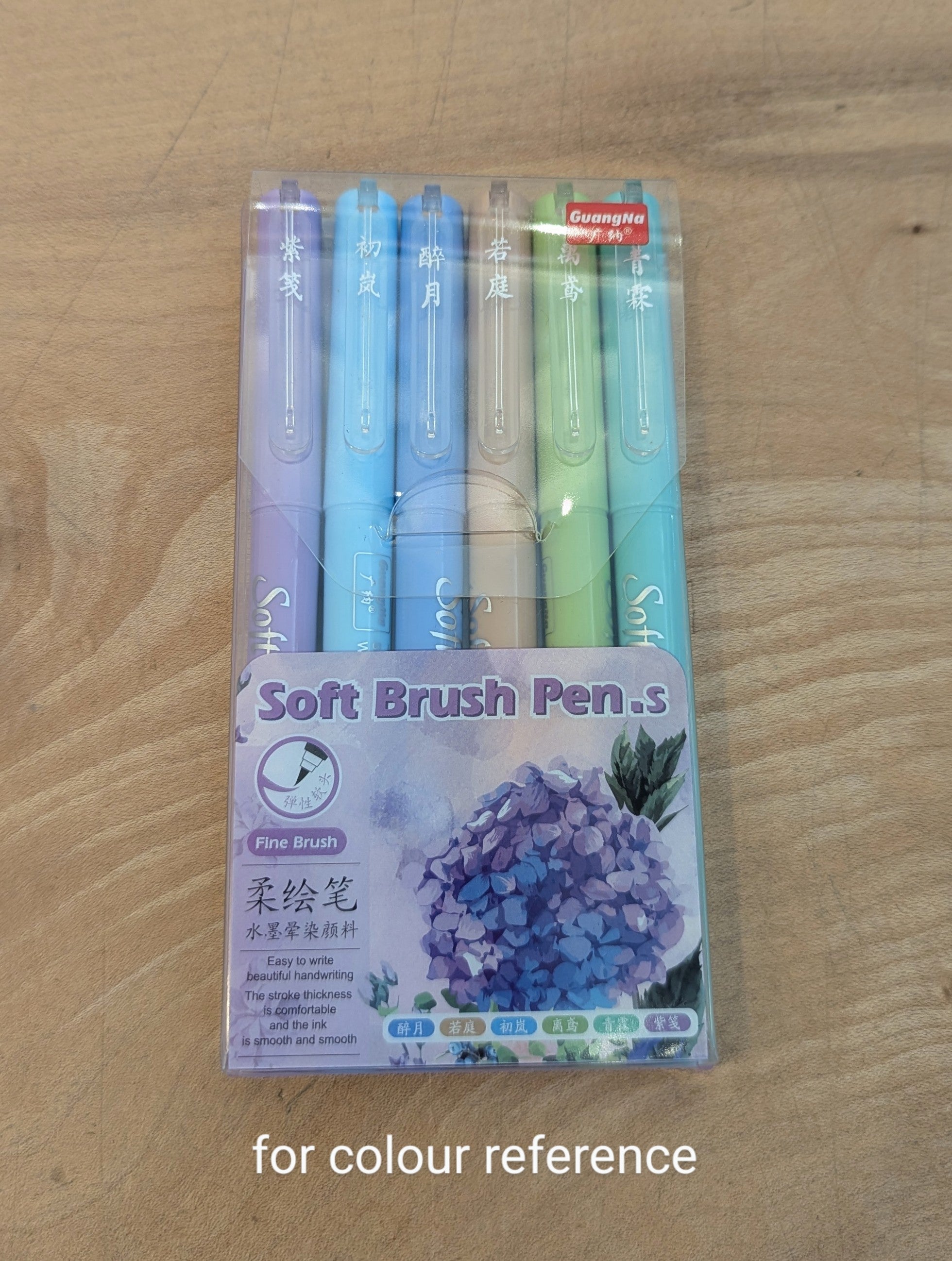 Set Of Six Soft Brush Pens - Spring