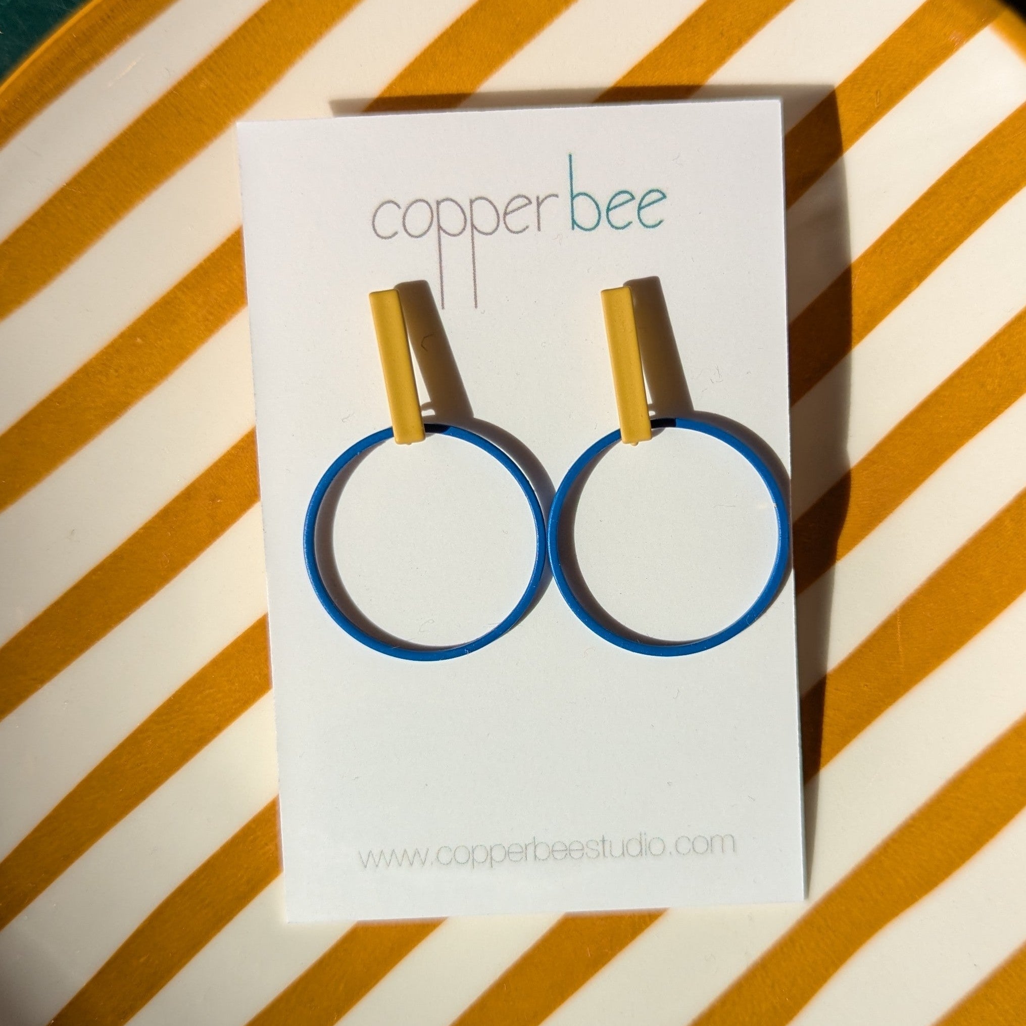 Colour Line & Hoop - Ink Blue / Mustard
