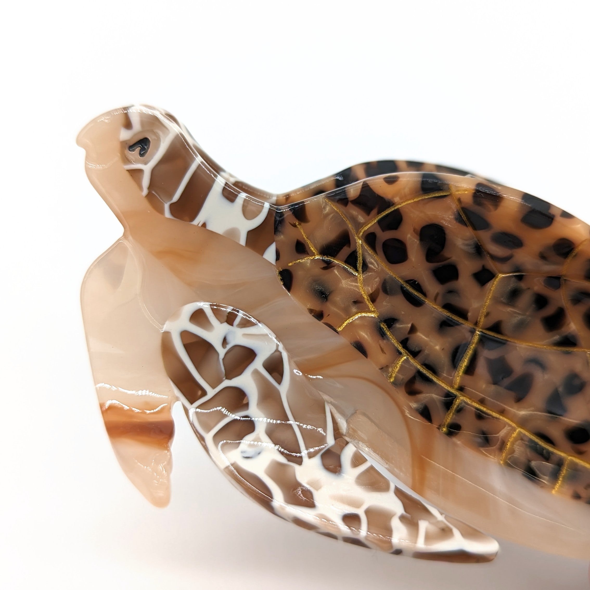 Brown Turtle Hair Clip