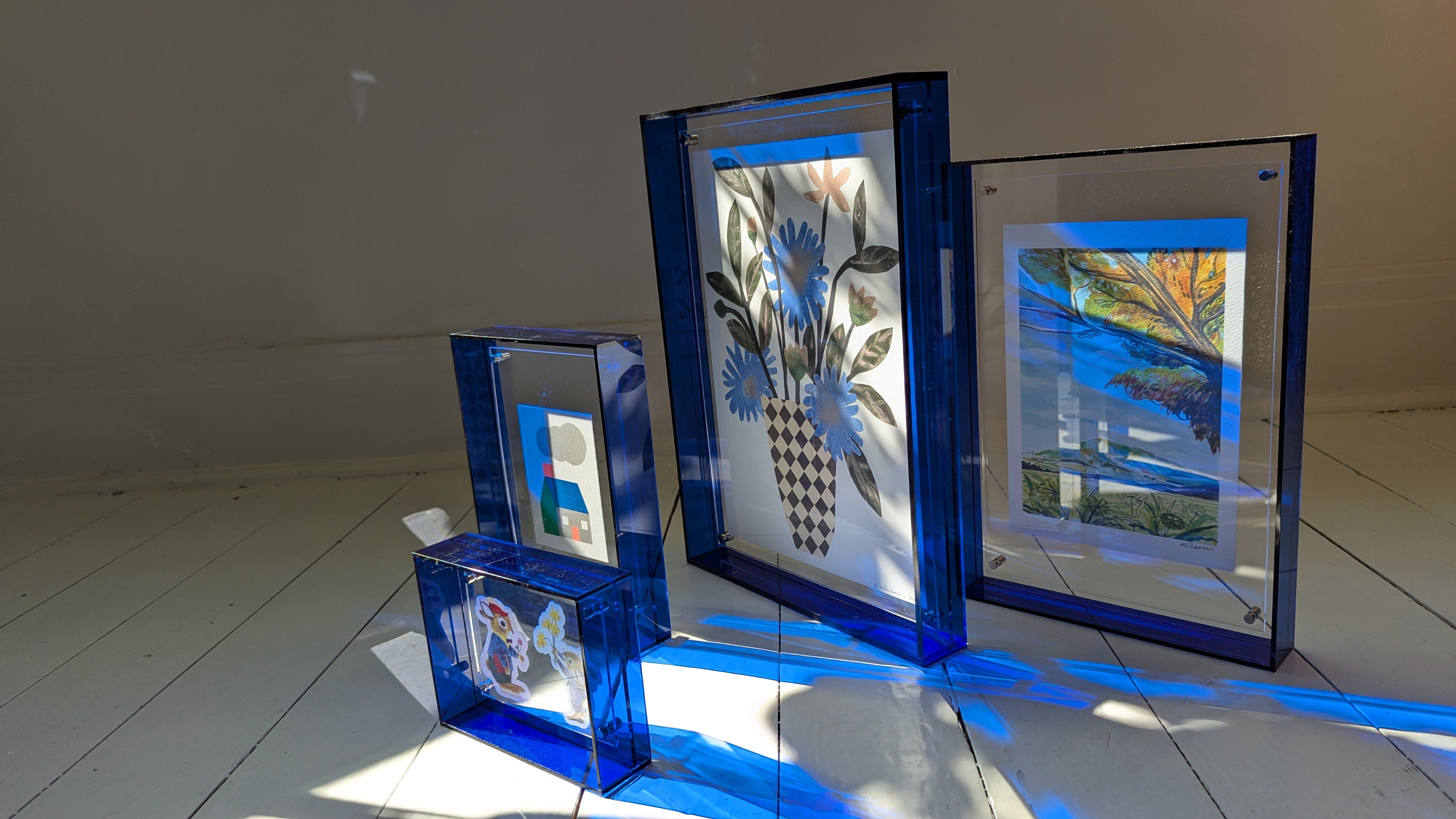 Large Blue Acrylic Frame