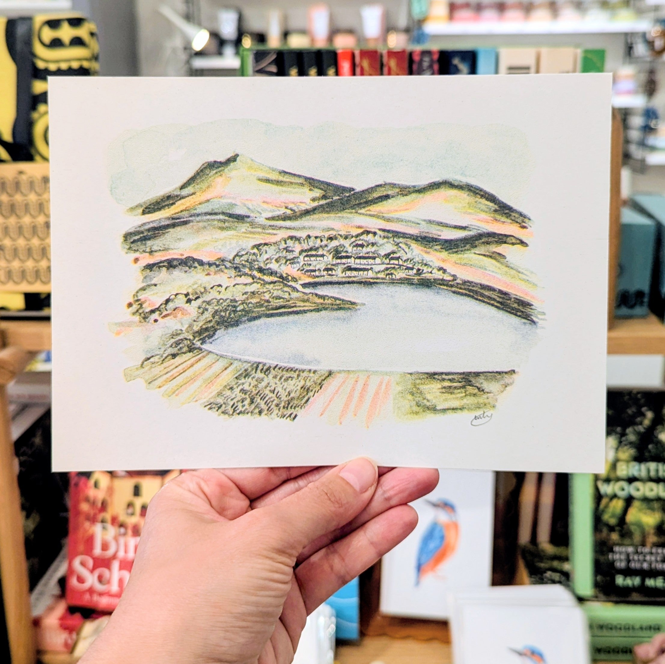 Village In The Hills A5 Riso Print