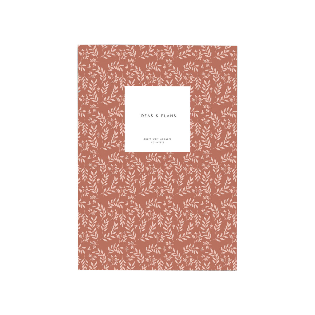 Terracotta Leaves Notebook