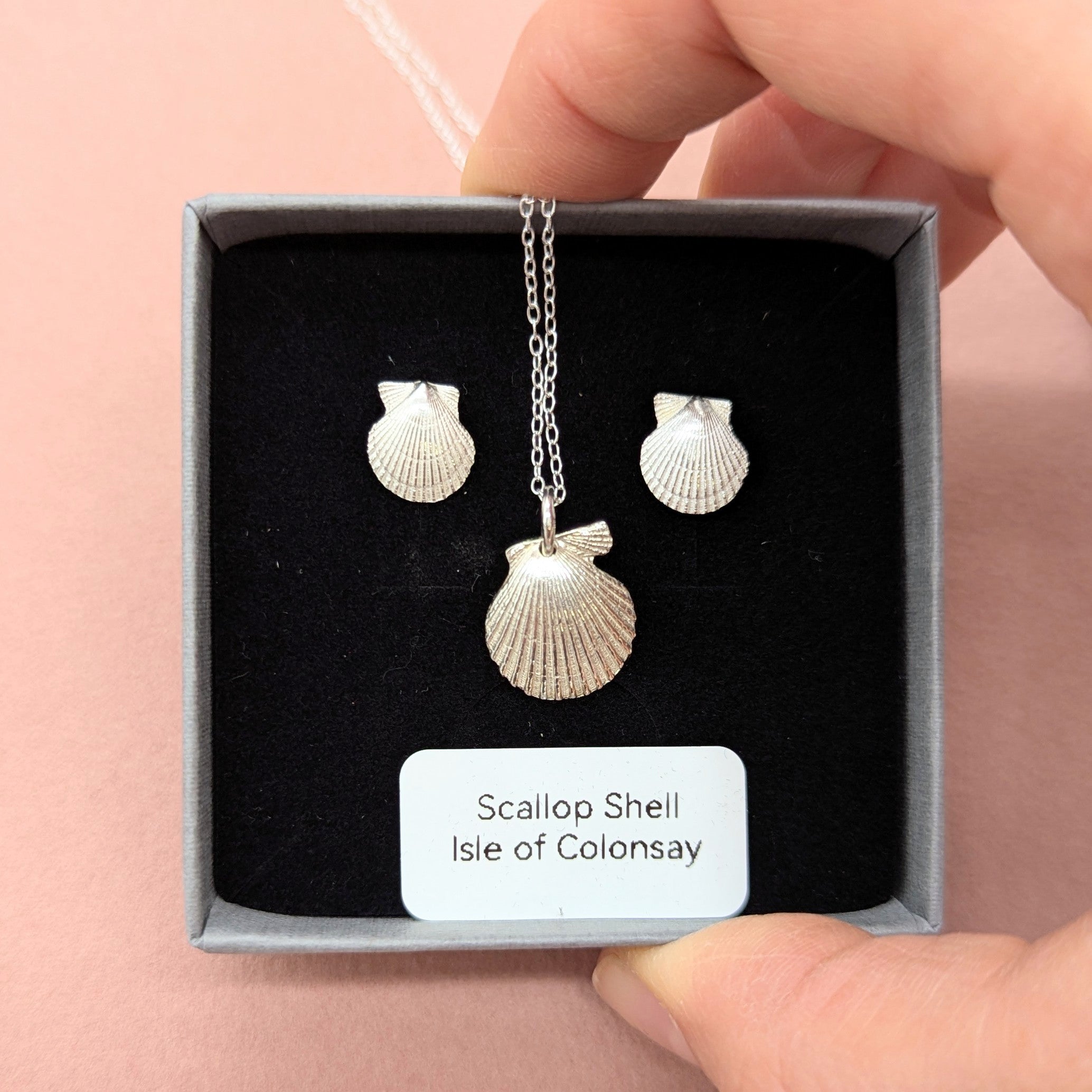 Silver Scallop Shell Earrings