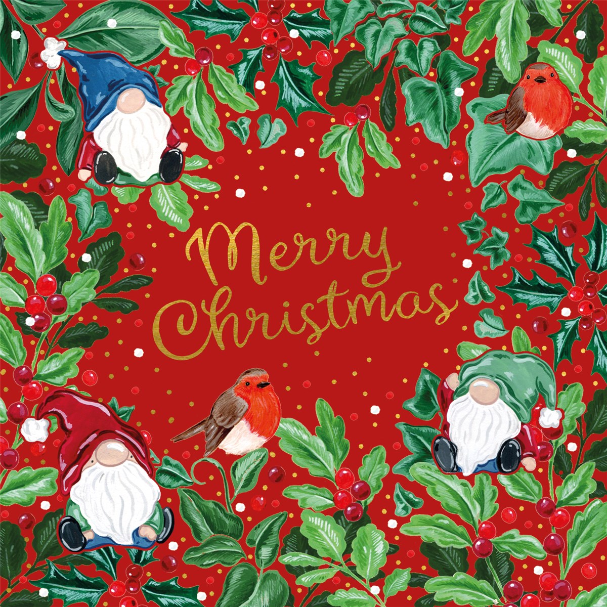 Pack Of 10 Christmas Cards - Going Gnome