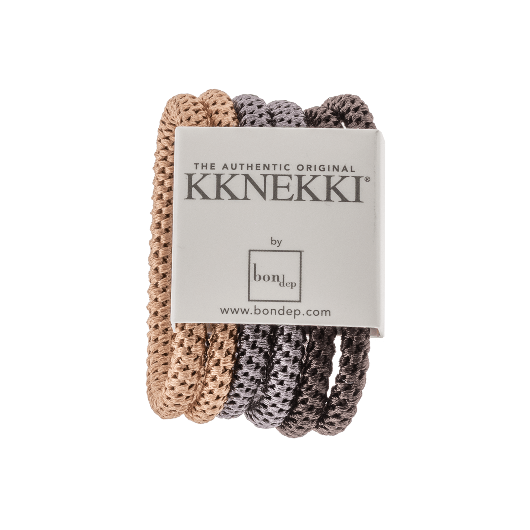 Set Of 6 Shades Of Brown Slim Kknekki Hair Ties