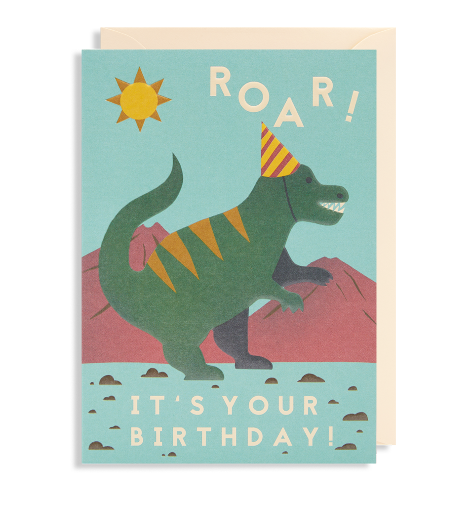 Roar Dinosaur Birthday Card