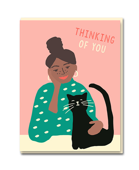 Cat Girl Sympathy Card