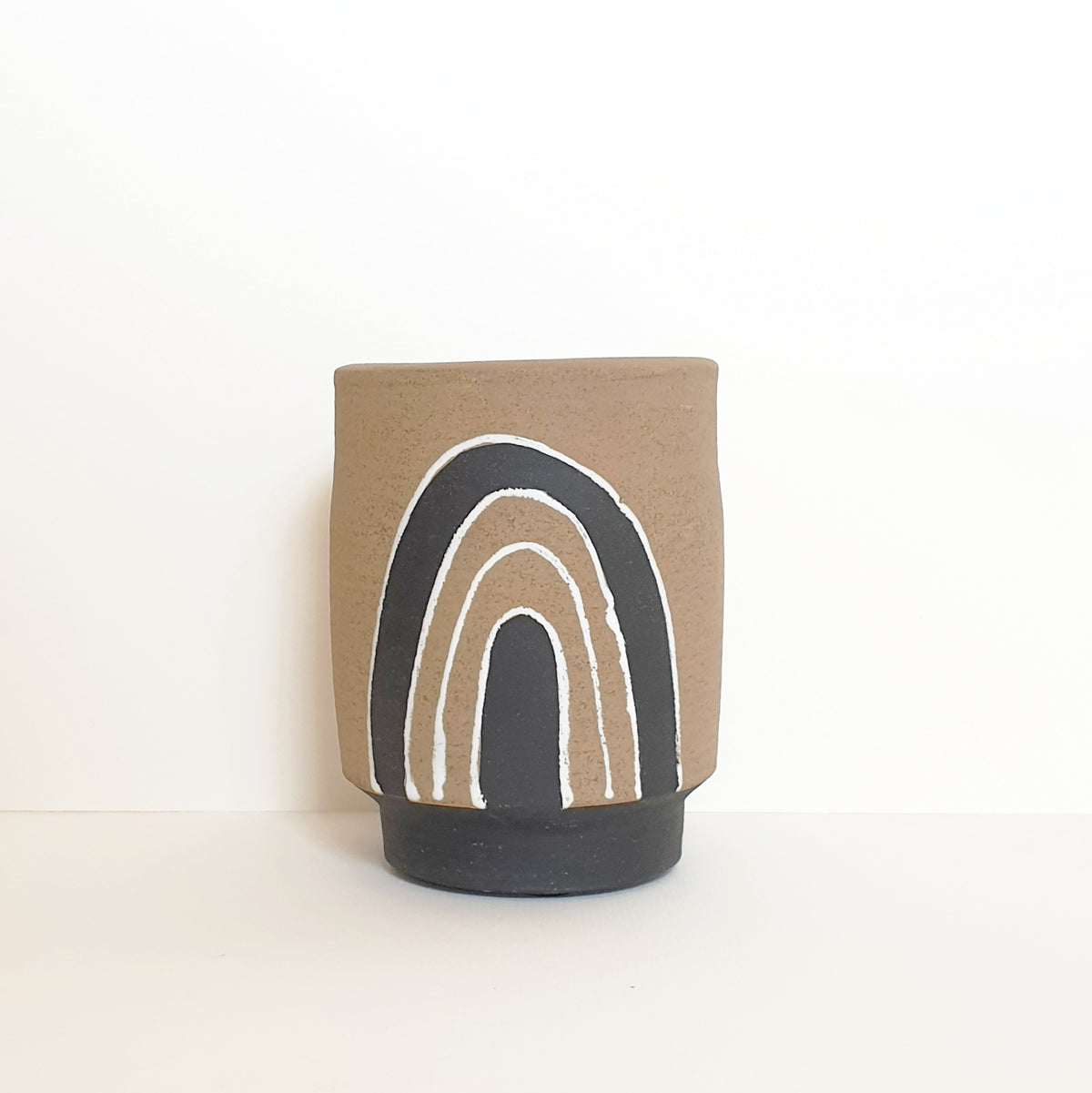 Rough Glazed Rainbow Plant Pot