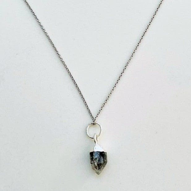 Rough Tumbled Herkimer Diamond Pendant Necklace