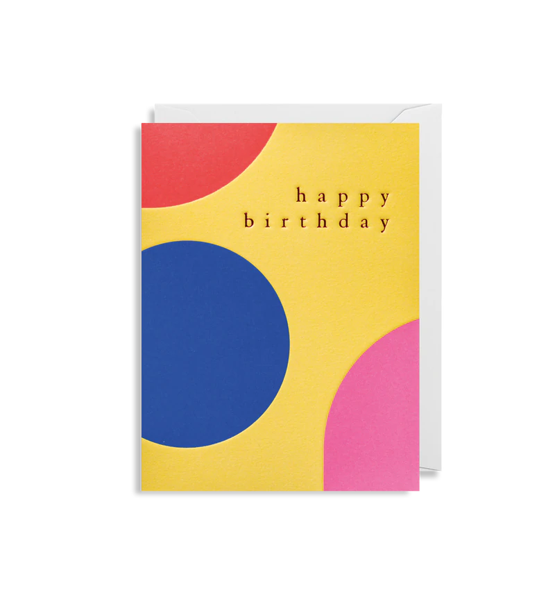 Yellow Happy Birthday Mini Card