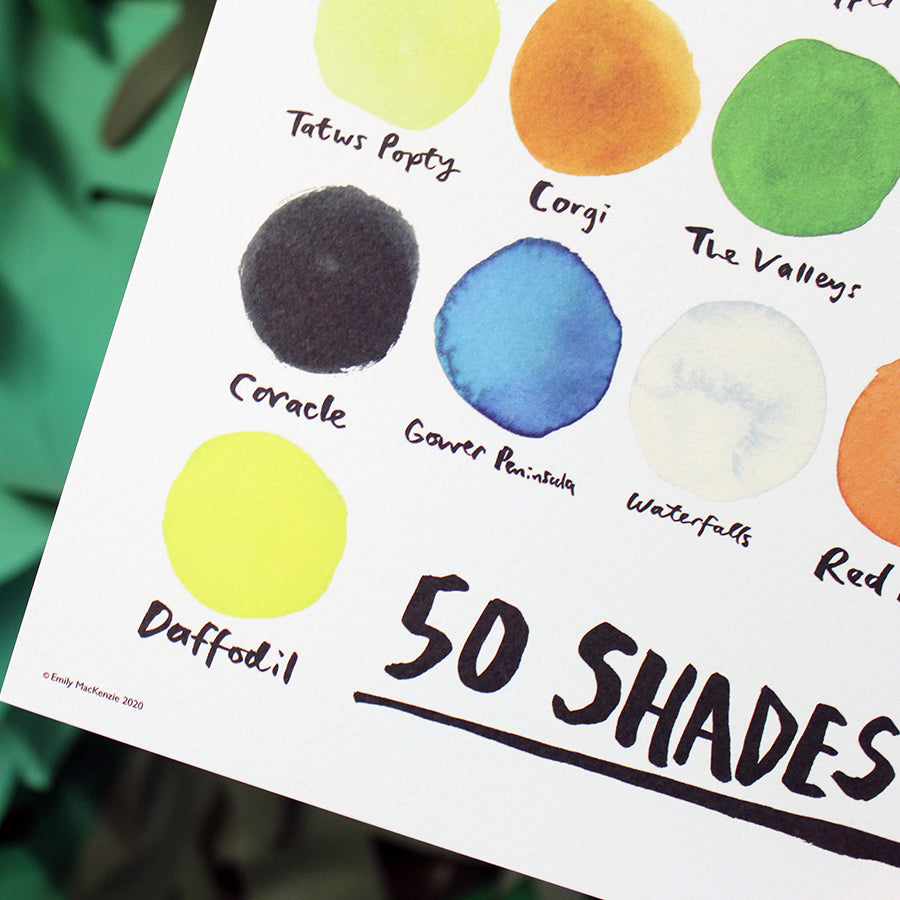 50 Shades of Wales Print