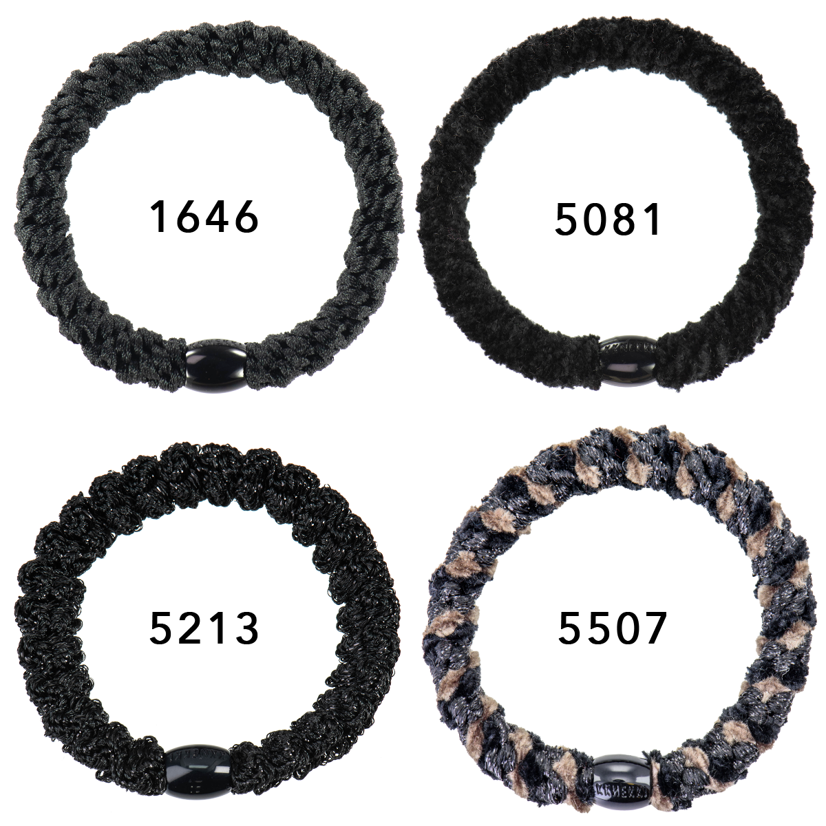 Set Of 4 Blacks Kknekki Hair Ties