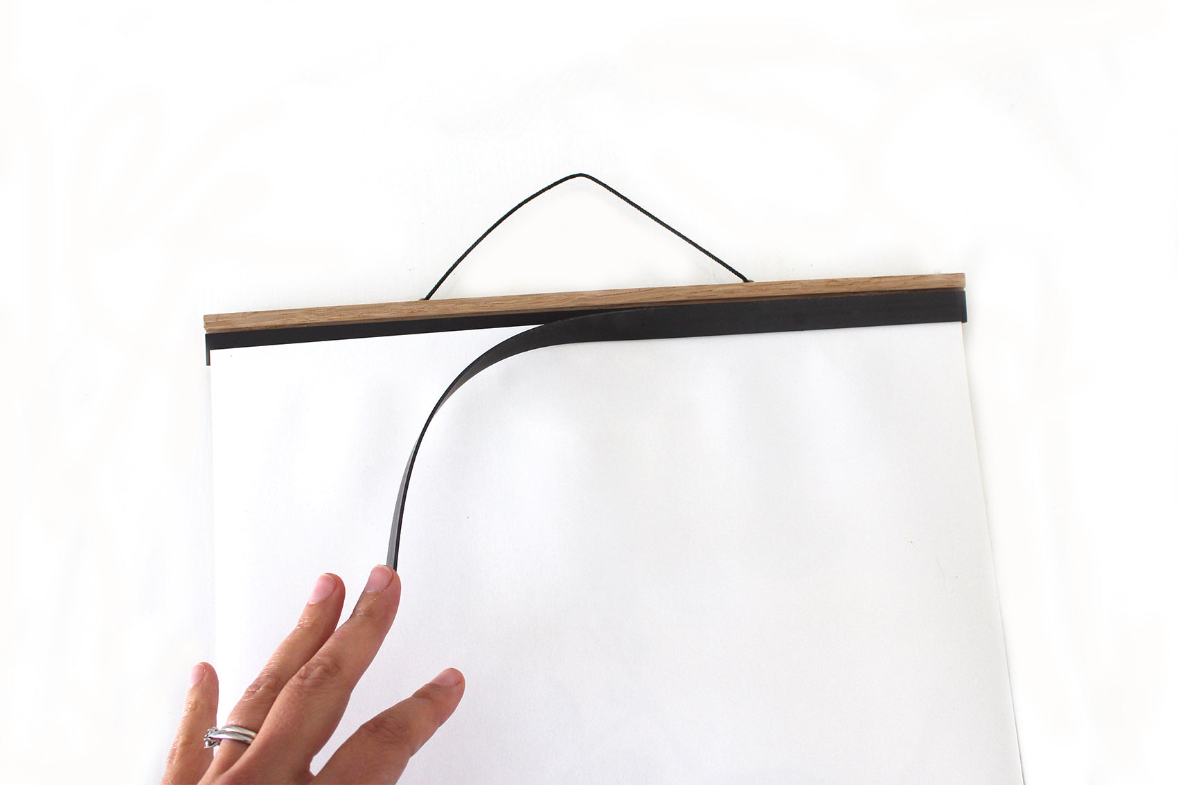 50cm Oak Poster Hanger