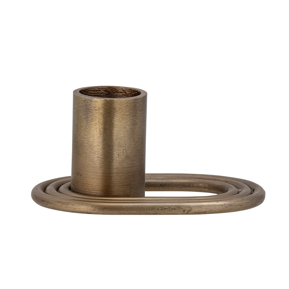 Brass Candle Holder With Oval Base