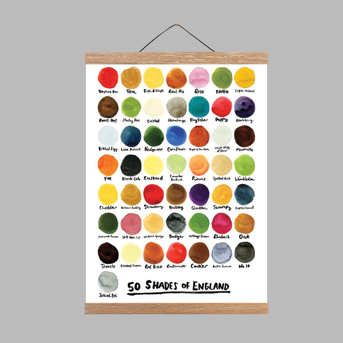 50 Shades of England Print