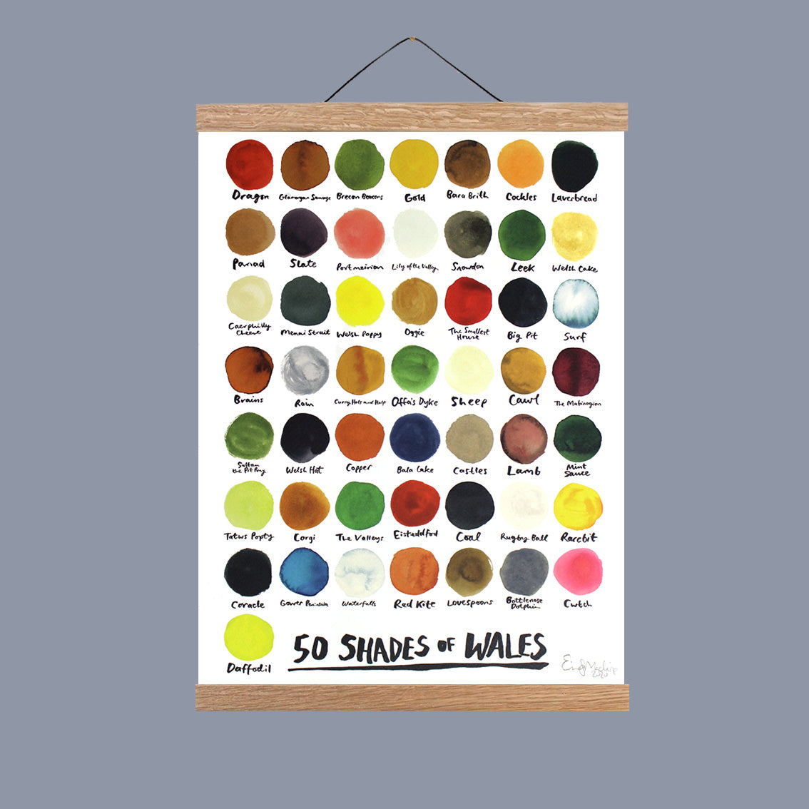 50 Shades of Wales Print