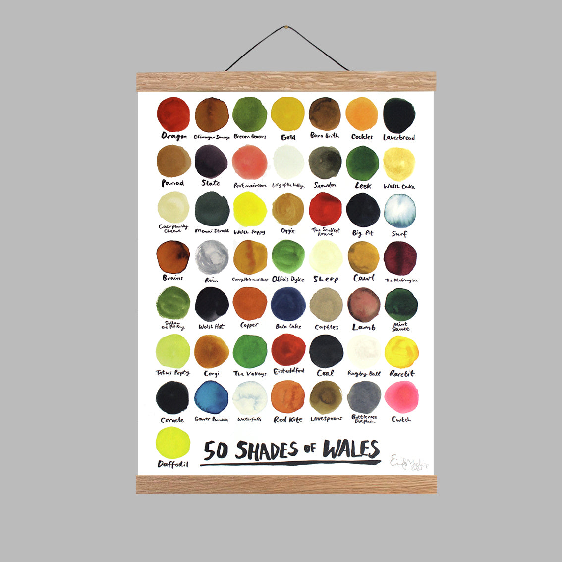 50 Shades of Wales Print
