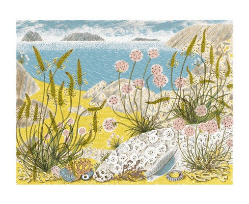 Angie Lewin - Summer Shore Blank Card