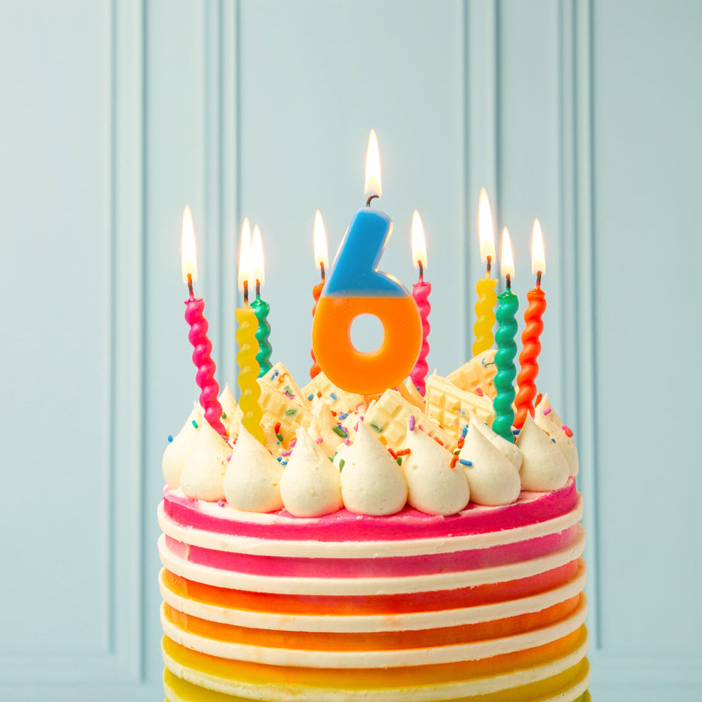 Colourful Bright Twirl Birthday Candles