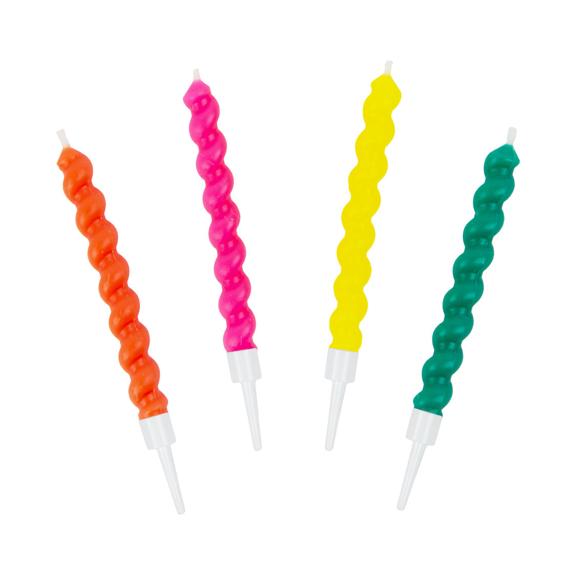 Colourful Bright Twirl Birthday Candles