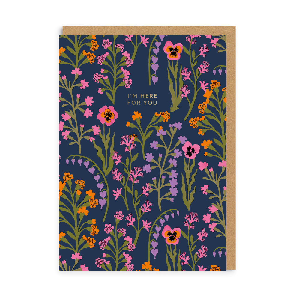 Here For You Floral Card