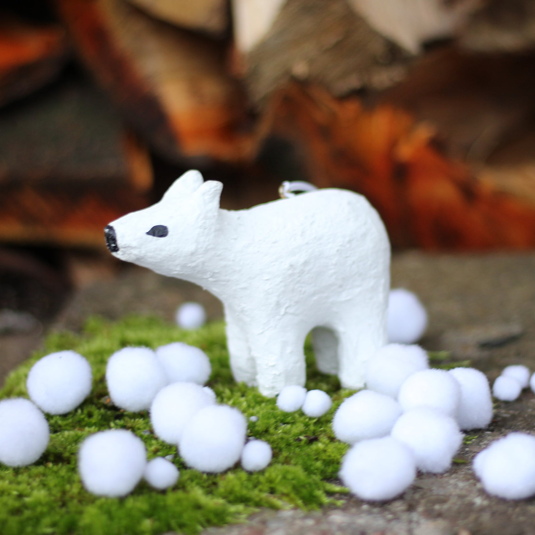 A Boxed Pair of Hanging Polar Bear Decorations