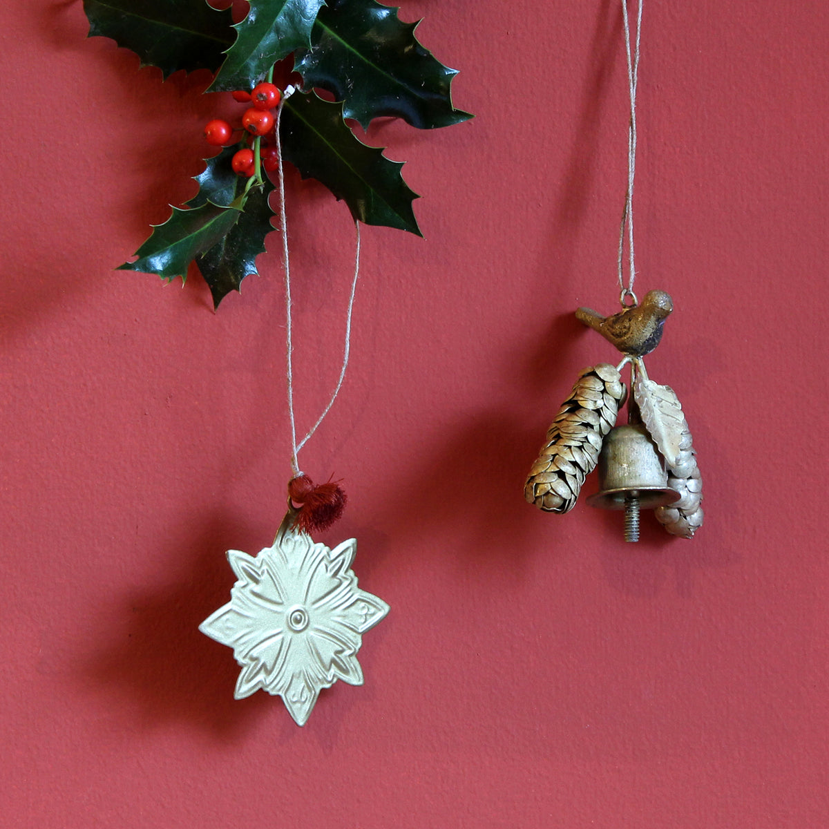 Brass Bell & Bird Decoration