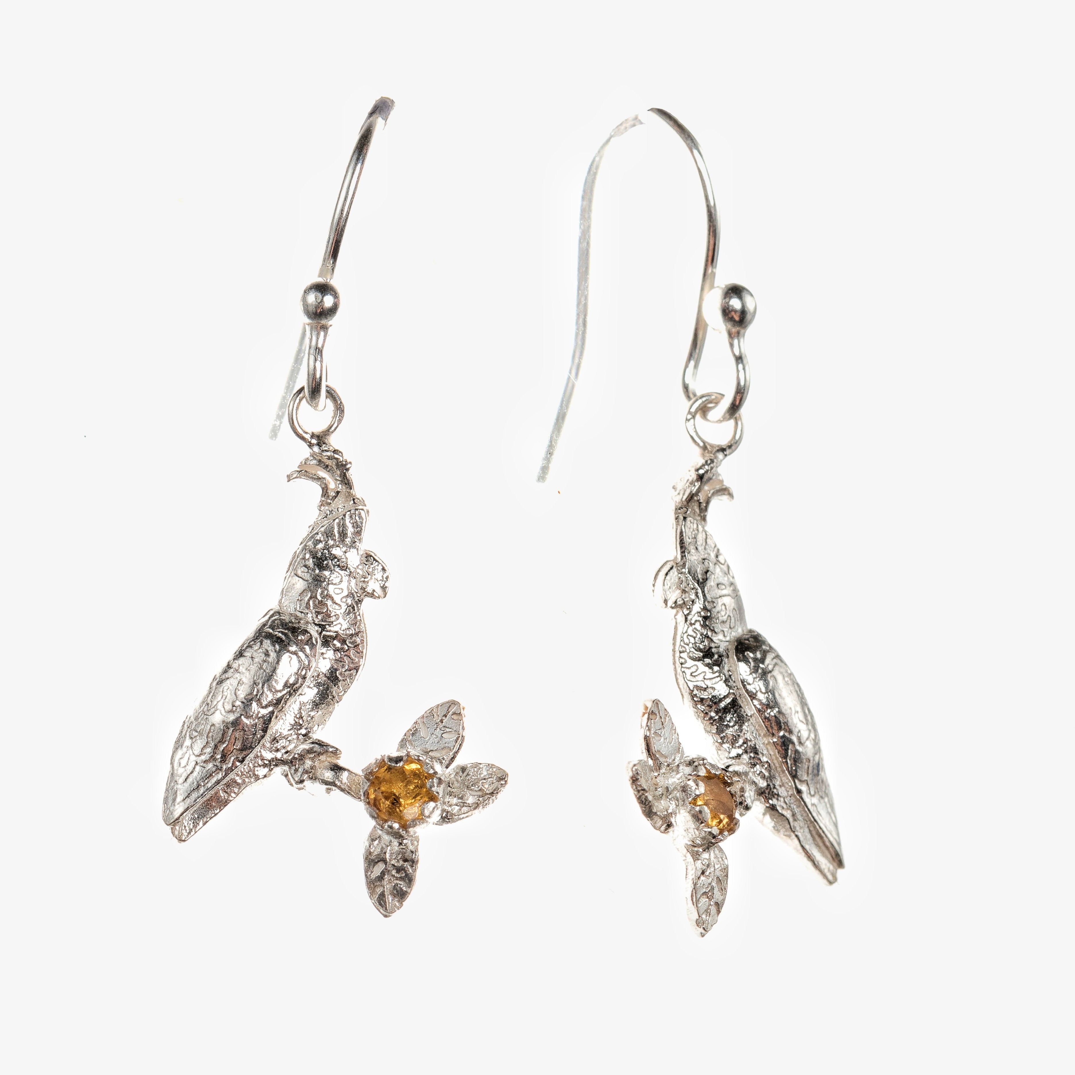 Sterling Silver Cockatoo Hook Earrings