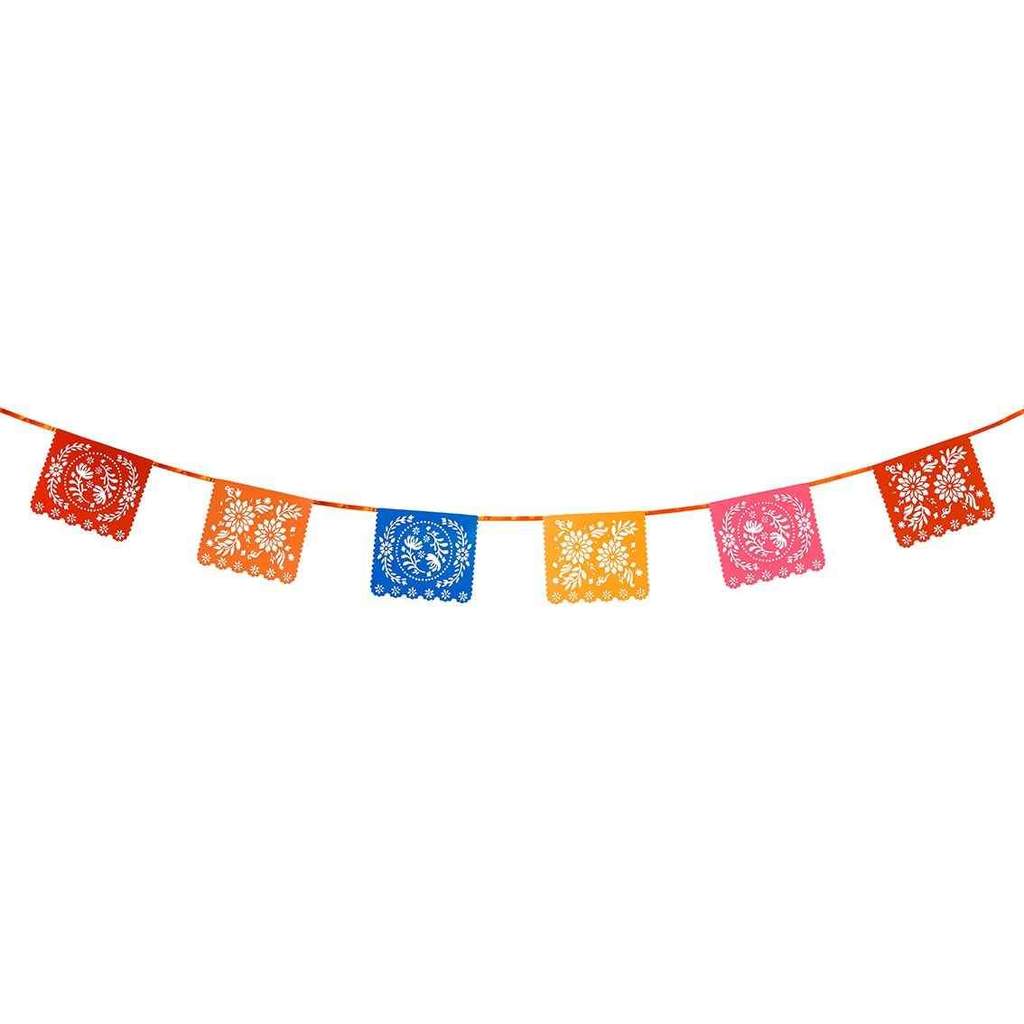 Colourful Mexican Papel Picado Bunting