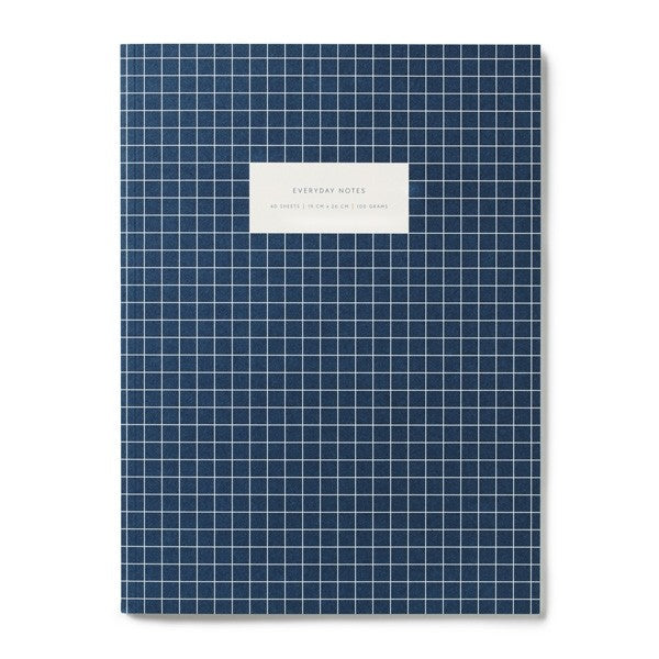 Check Dark Blue Notebook