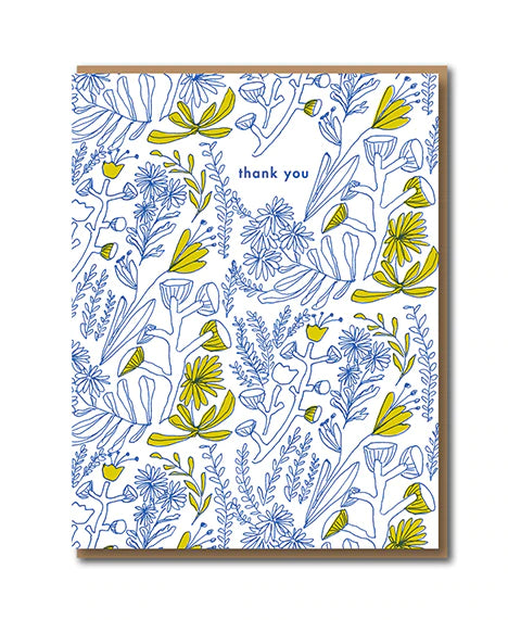 Doodle Flower Thank You Card