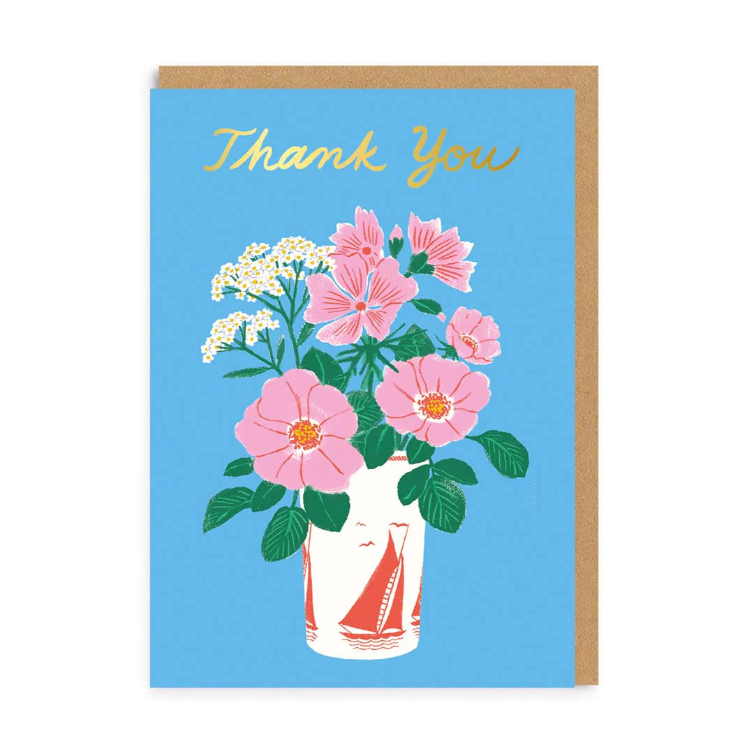 Floral Vase Thank You Card