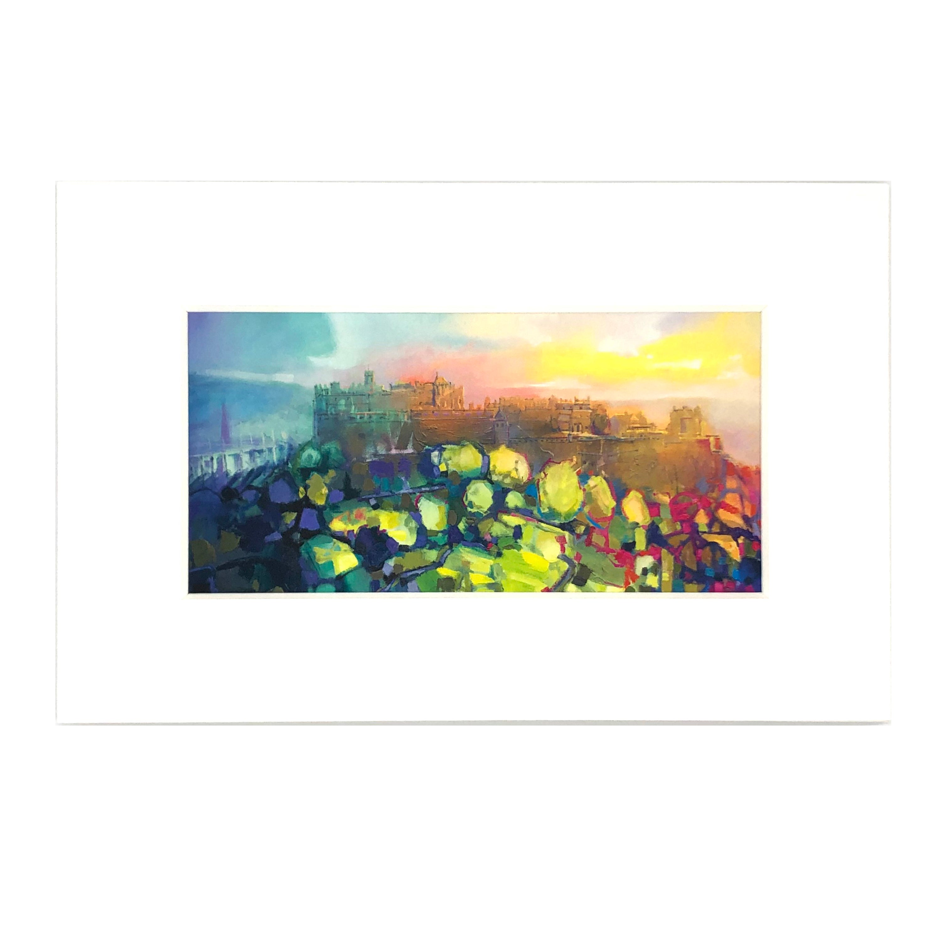 Edinburgh Castle Mounted Art Print