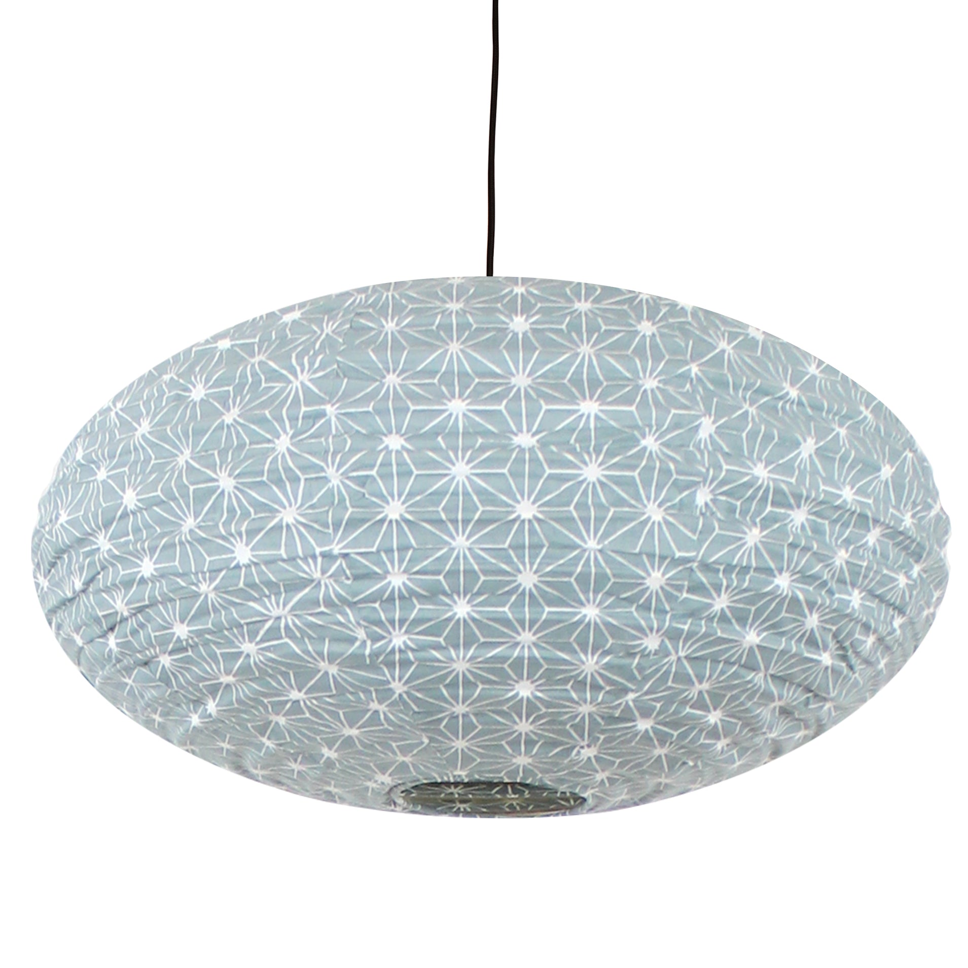 Large 80cm Grey & Cream Star Cotton Pendant Lampshade