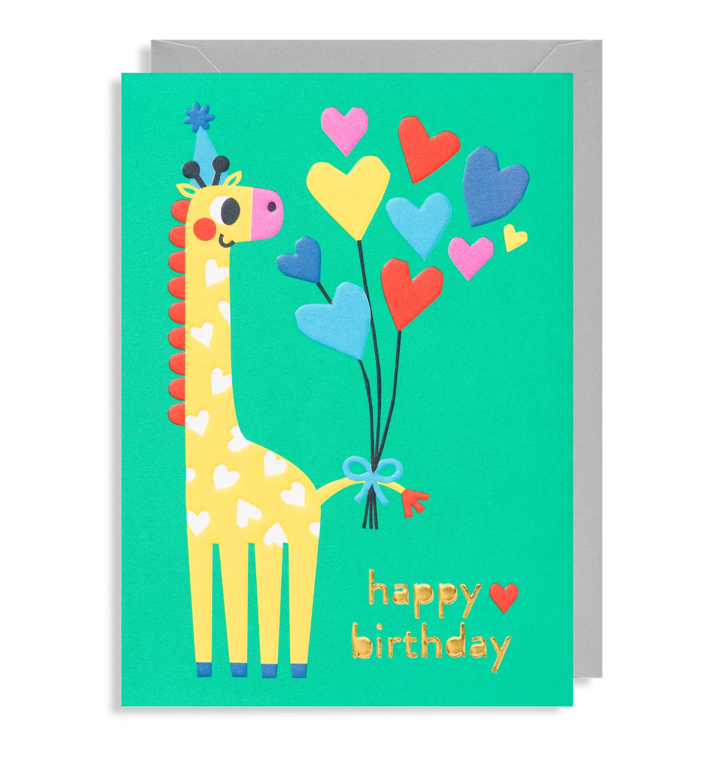 Giraffe & Balloons Birthday Card