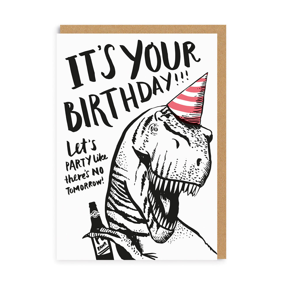 It's Your Birthday TRex Card By Ohh Deer Curiouser