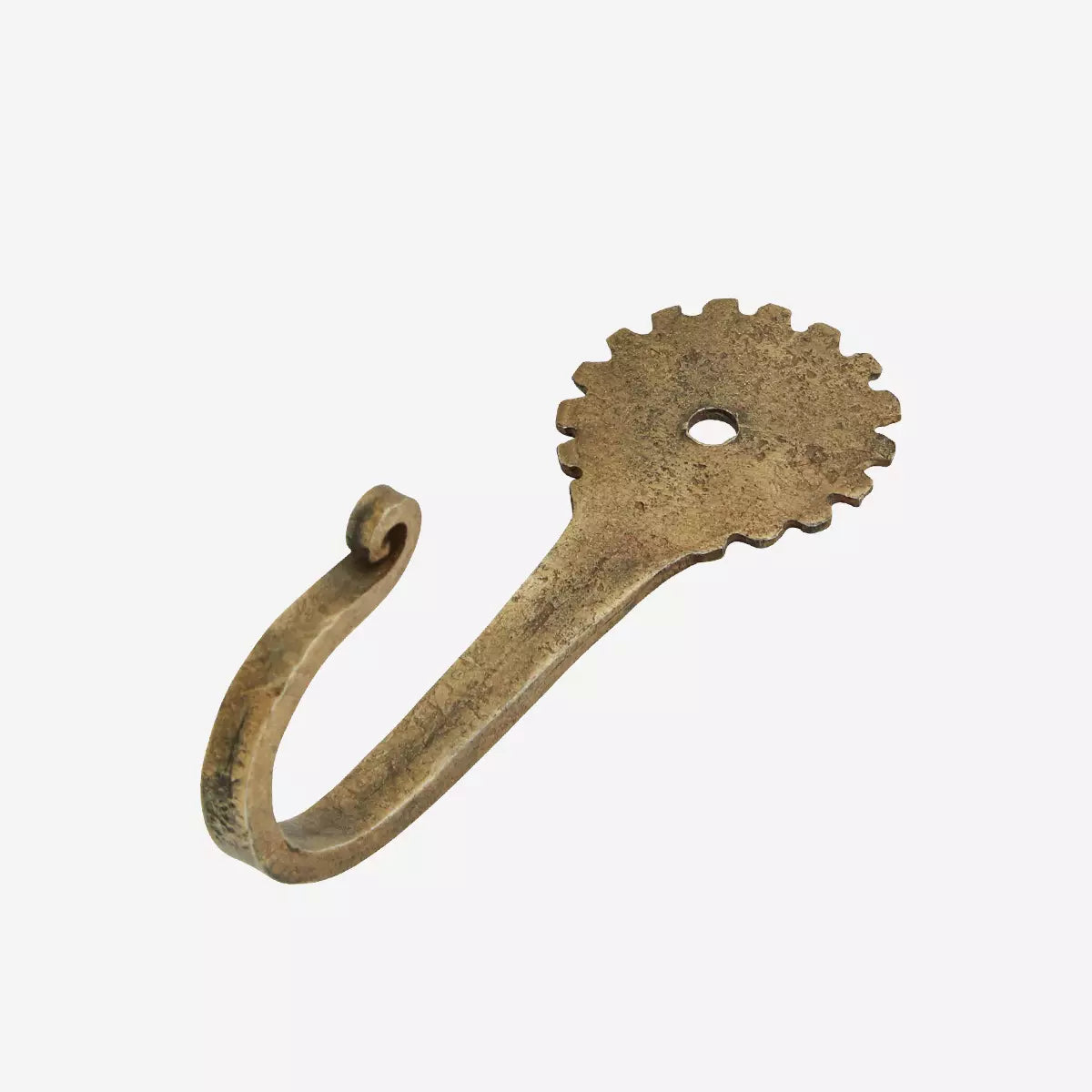 Hand Forged Antique Gold Sunburst Hook