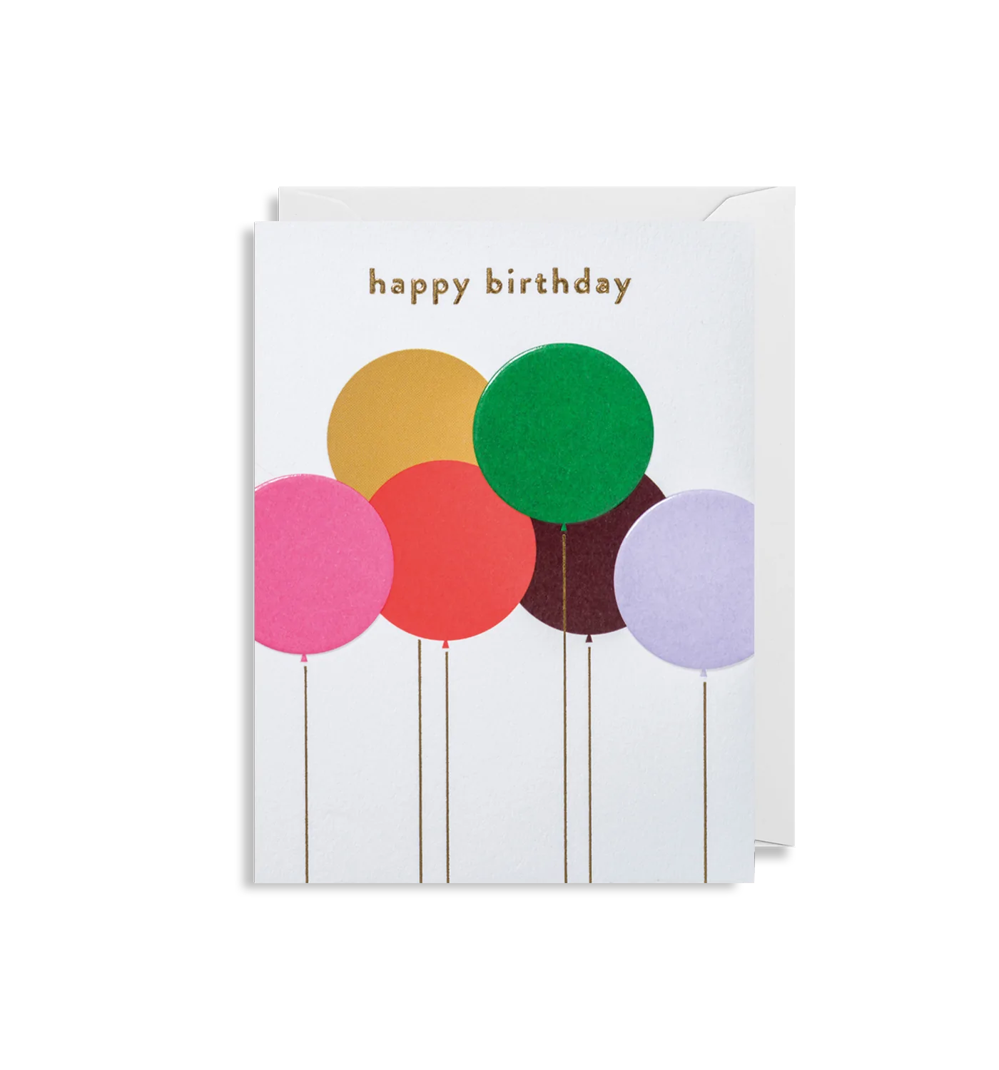 Happy Birthday With Balloons Mini Card
