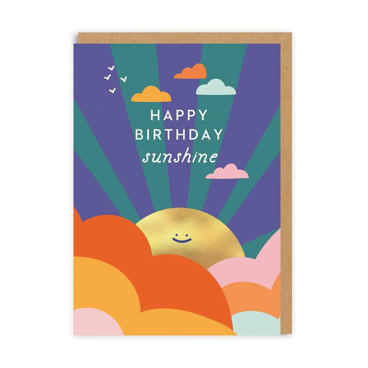 Happy Birthday Sunshine With Smiling Sun Card