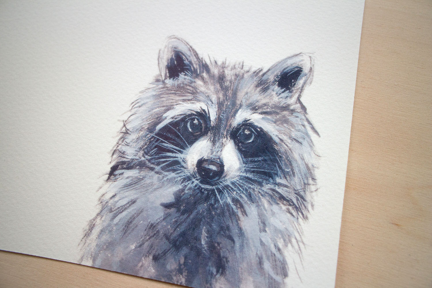 A5 Hello Raccoon Art Print