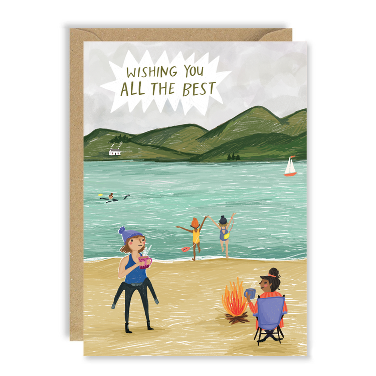 Wild Swim Wishing You All The Best Card